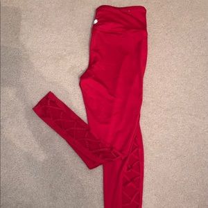 Red Athletic Leggings